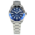 Tag Heuer Aquaracer GMT Calibre 6 Automatic Blue Dial Silver Steel Strap Watch for Men - WAY201T.BA0927