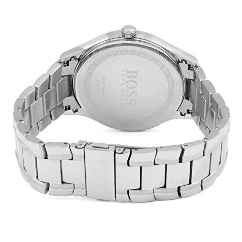 Hugo Boss Governer Black Dial Silver Steel Strap Watch for Men - 1513488