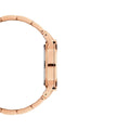 Daniel Wellington Iconic Link White Dial Rose Gold Steel Strap Watch for Women - DW00100213