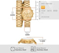 Michael Kors Runway Chronograph Analog Gold Dial Gold Steel Strap Watch for Women - MK7452