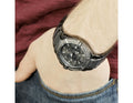 Guess Rigor Multifunction Black Dial Black Steel Strap Watch For Men - W0218G1