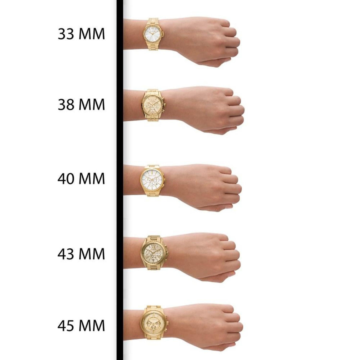 Michael Kors Everest Chronograph White Dial Gold Steel Strap Watch For Women - MK7212