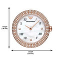 Emporio Armani Rosa Quartz Mother Of Pearl White Dial Black Leather Strap Watch For Women - AR11356