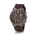 Guess Edge Chronograph Brown Dial Brown Leather Strap Watch For Men - GW0492G2