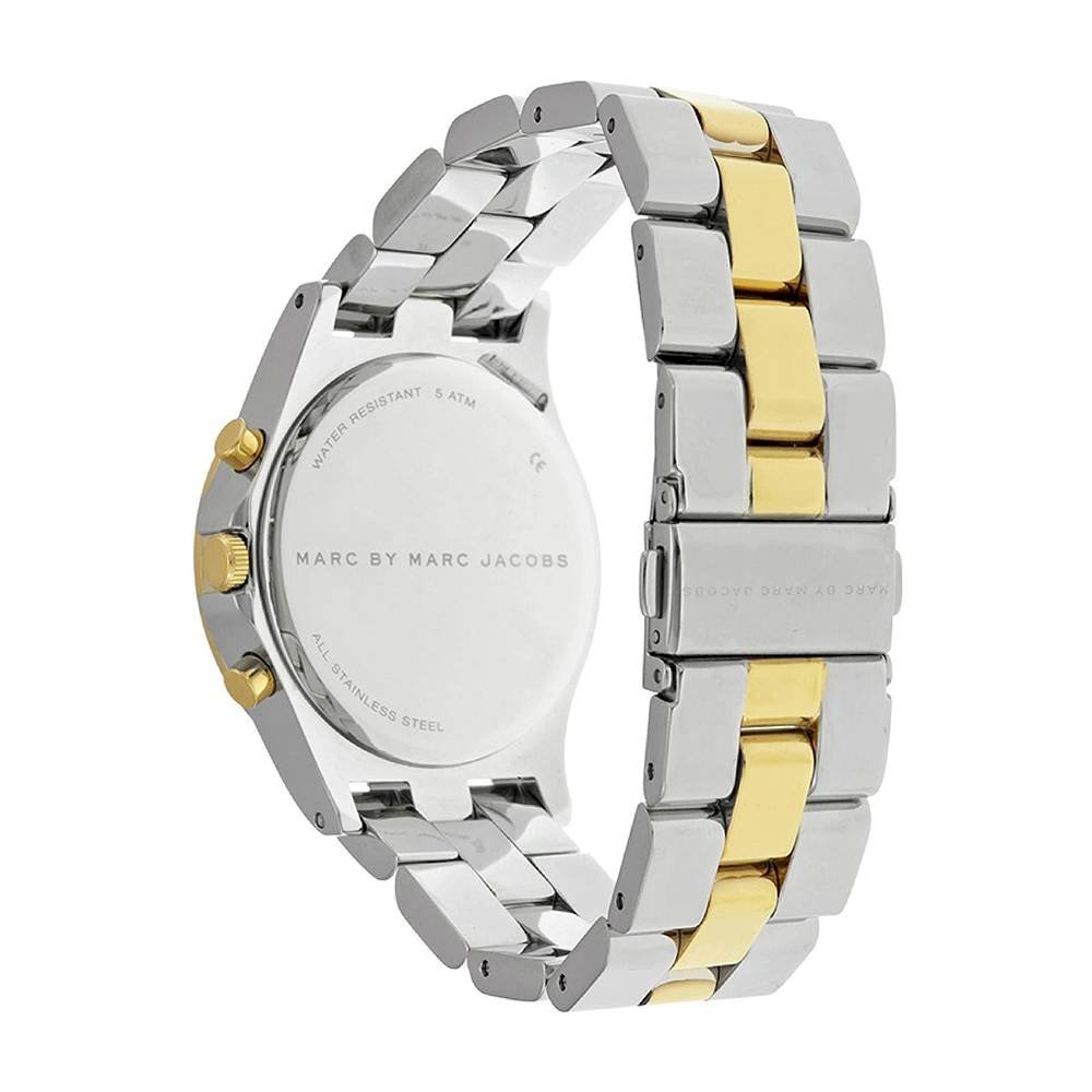 Marc Jacobs Henry Chronograph Silver Dial Two Tone Steel Strap Watch for Women - MBM3197