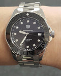 Tag Heuer Aquaracer Quartz Black Dial Silver Steel Strap Watch for Women - WAY131M.BA0748