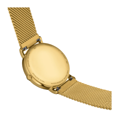 Tissot Everytime Lady Gold Dial Gold Mesh Bracelet Watch for Women - T143.210.33.021.00