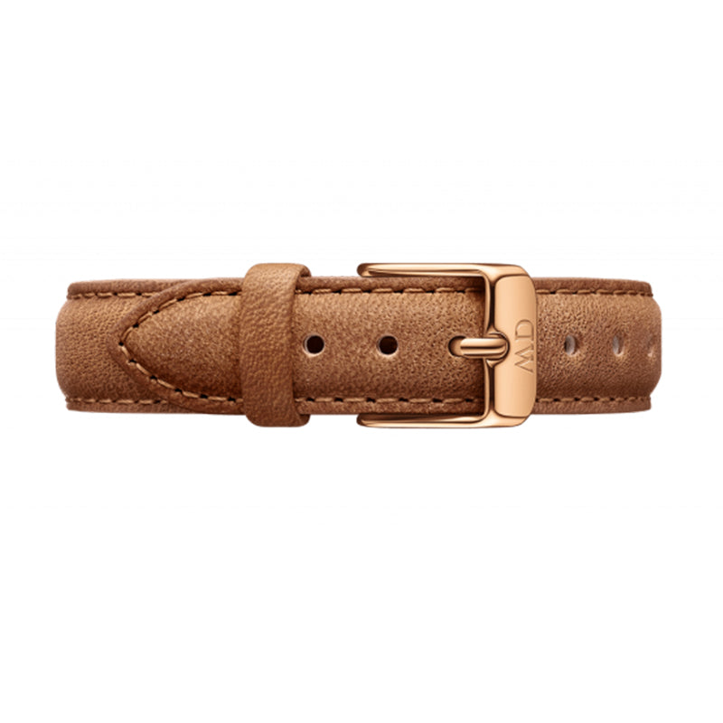 Daniel Wellington Classic Petite Durham Black Dial Brown Leather Strap Watch For Women - DW00100166