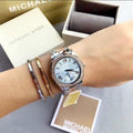 Michael Kors Bryn Quartz Blue Dial Two Tone Steel Strap Watch For Women - MK6136