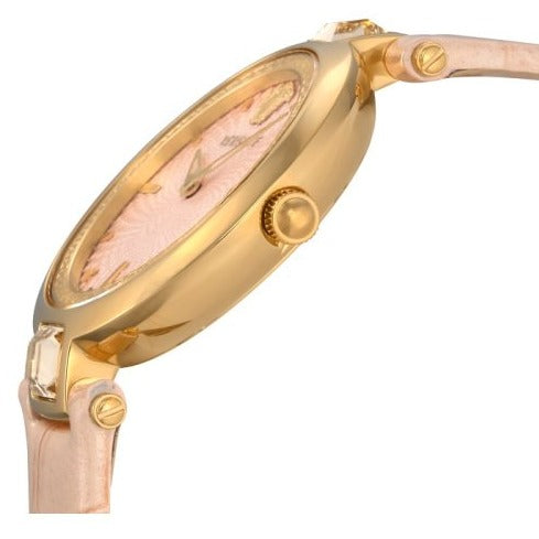 Versace Olympo Quartz White Dial Beige Leather Strap Watch for Women - VAN050016