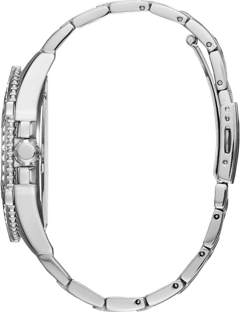 Guess Atlas Chronograph Silver Dial Silver Steel Strap Watch For Men - W0668G7