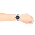 Gucci G-Timeless Motifs Moon Phase Blue Dial Silver Mesh Bracelet Watch For Men - YA126328
