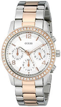 Guess Mini Spectrum Quartz Silver Dial Two Tone Steel Strap Watch For Women - W0122L1