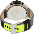 Diesel Mega Chief Chronograph Black Dial Grey Nylon Strap Watch For Men - DZ4523