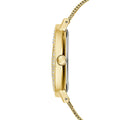 Guess Iconic Diamonds Gold Dial Gold Mesh Bracelet Watch For Women - GW0477L2