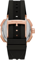 Michael Kors Sydney Pave Black Dial Black Silicone Strap Watch for Women - MK7245