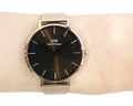 Daniel Wellington Petite Amber Brown Dial Rose Gold Mesh Strap Watch for Women - DW00100478