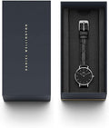 Daniel Wellington Classic Petite Reading Black Dial Black Leather Strap Watch For Women - DW00100235