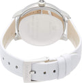 Swarovski Crystalline Hours Silver Dial White Leather Strap Watch for Women - 5295383