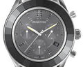 Swarovski Octea Lux Sport Chronograph Black Dial Silver Steel Strap Watch for Women - 5610520