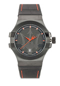 Maserati Potenza 3H STR Black Dial 42mm Leather Strap Watch For Men - R8851108010