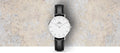 Daniel Wellington Classic Petite Sheffield White Dial Black Leather Strap Watch For Women - DW00100186