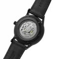 Emporio Armani Meccanico Automatic Black Dial Black Leather Strap Watch For Men - AR60042