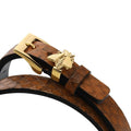 Gucci G Frame White Dial Brown Leather Strap Watch For Women - YA128523