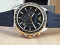 Emporio Armani Sigma Chronograph lack Dial Black Rubber Strap Watch For Men - AR80003
