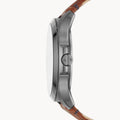 Armani Exchange Hampton Chronograph Grey Dial Brown Leather Strap Watch For Men - AX2414