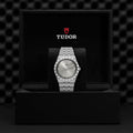 Tudor Royal Day Date Diamonds Automatic Silver Dial Silver Steel Strap Watch for Men - M28600-0002