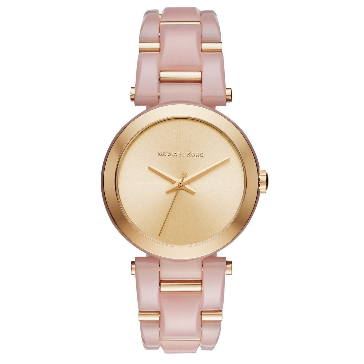 Michael Kors Delray Rose Gold Dial Pink Steel Strap Watch for Women - MK4316