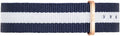 Daniel Wellington Classic Glasgow White Dial Two Tone NATO Strap Watch for Men - DW00100004