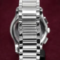 Emporio Armani Valente Chronograph Quartz Black Dial Silver Steel Strap Watch For Men - AR11083