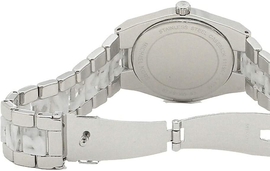Michael Kors Channing Quartz White Dial Two Tone Steel Strap Watch For Women - MK6649