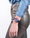 Guess Cosmic Multifunction Blue Dial Blue Silicone Strap Watch For Women - GW0466L2