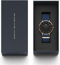 Daniel Wellington Classic Bayswater Black Dial Black NATO Strap Watch For Men - DW00100277
