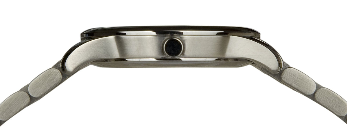 Movado Museum Classic Black Dial Silver Steel Strap Watch For Women - 0606505