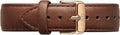 Daniel Wellington Iconic Chronograph Blue Dial Brown Leather Strap Watch For Men - DW00100639