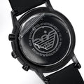 Emporio Armani Chronograph Quartz Silver Dial Black Rubber Strap Watch For Men - AR11048