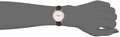Movado Ultra Slim White Dial Brown Leather Strap Watch For Women - 0607096