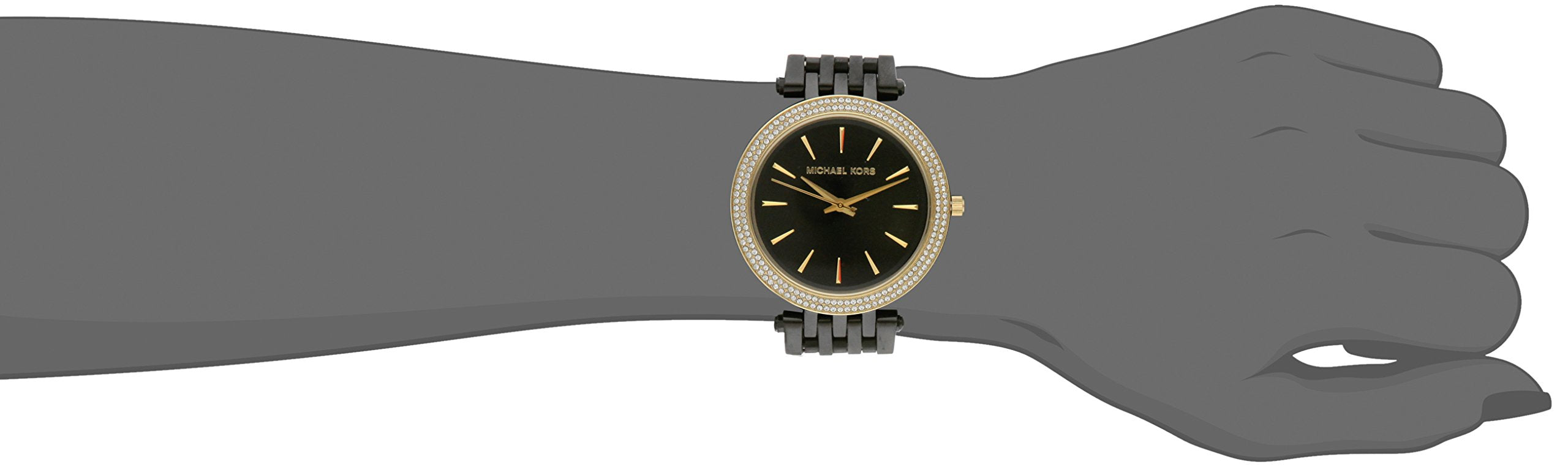 Michael Kors Darci Black Dial Black Steel Strap Watch for Women - MK3322