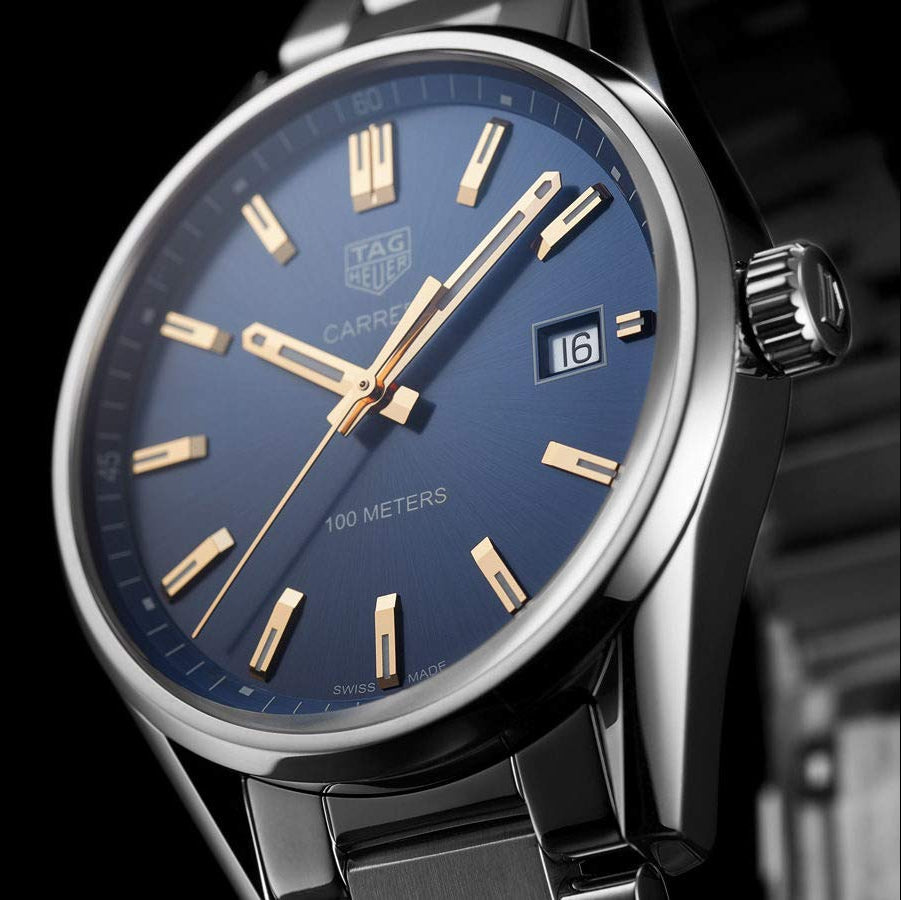 Tag Heuer Carrera Quartz Blue Dial Silver Steel Strap Watch for Women - WAR1112.BA0601