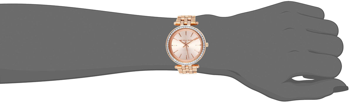 Michael Kors Darci Rose Gold Dial Rose Gold Stainless Steel Strap Watch for Women - MK3366