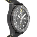 Tag Heuer Aquaracer Chronograph PVD Black Dial Black Nylon Strap Watch for Men - CAY218A.FC6361