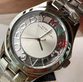 Marc Jacobs Henry Skeleton Silver Dial Silver Steel Strap Watch for Women - MBM3262
