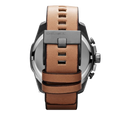 Diesel Mr. Daddy 2.0 Chronograph Silver Dial Brown Leather Strap Watch For Men - DZ7394