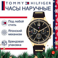 Tommy Hilfiger Eve Chronograph Quartz Black Dial Black Silicone Strap Watch For Women - 1782282