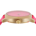 Gucci G Timeless Quartz Pink Dial Pink Leather Strap Watch For Women - YA1264115