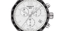 Tissot Quickster Chronograph NBA Toronto Raptors White Dial Two Tone NATO Strap Watch for Men - T095.417.17.037.16